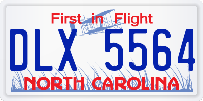 NC license plate DLX5564