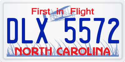 NC license plate DLX5572