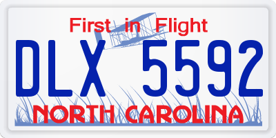 NC license plate DLX5592