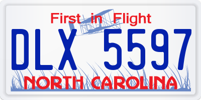 NC license plate DLX5597