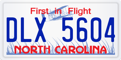 NC license plate DLX5604