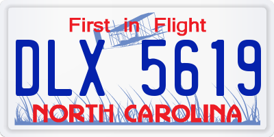 NC license plate DLX5619