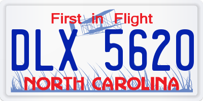NC license plate DLX5620