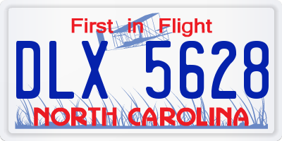 NC license plate DLX5628
