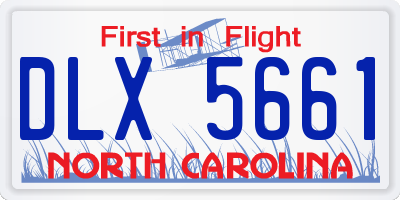 NC license plate DLX5661