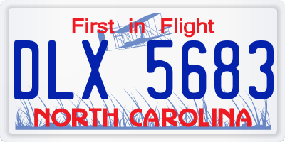 NC license plate DLX5683