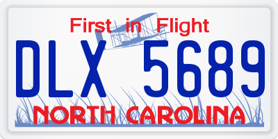 NC license plate DLX5689