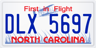 NC license plate DLX5697