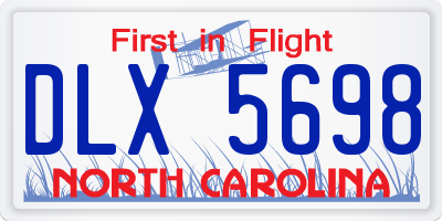 NC license plate DLX5698