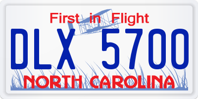 NC license plate DLX5700