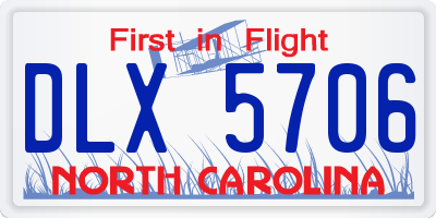 NC license plate DLX5706