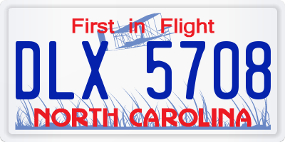NC license plate DLX5708