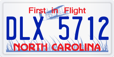 NC license plate DLX5712