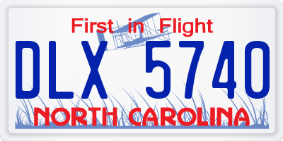 NC license plate DLX5740