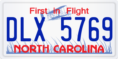 NC license plate DLX5769