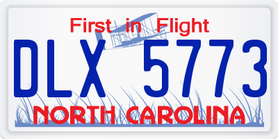 NC license plate DLX5773