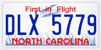 NC license plate DLX5779
