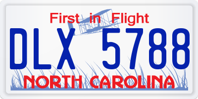 NC license plate DLX5788
