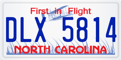 NC license plate DLX5814