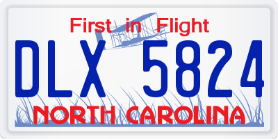 NC license plate DLX5824