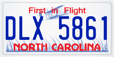 NC license plate DLX5861