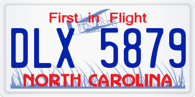 NC license plate DLX5879
