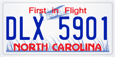 NC license plate DLX5901