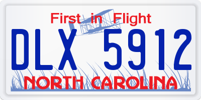 NC license plate DLX5912