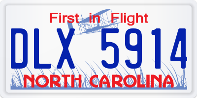 NC license plate DLX5914