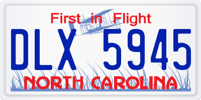 NC license plate DLX5945