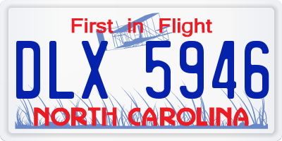 NC license plate DLX5946