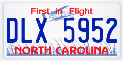 NC license plate DLX5952