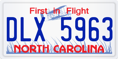 NC license plate DLX5963