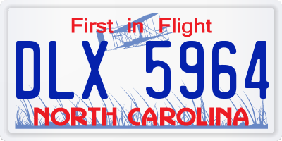 NC license plate DLX5964