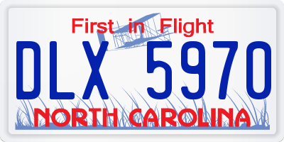 NC license plate DLX5970