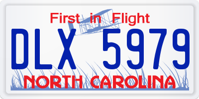 NC license plate DLX5979