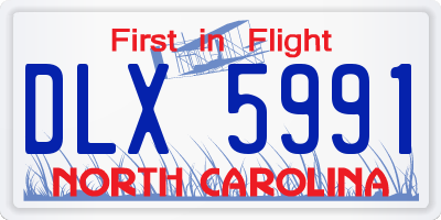 NC license plate DLX5991