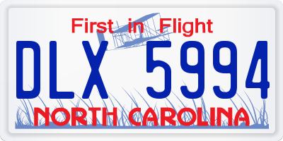NC license plate DLX5994