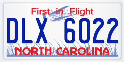 NC license plate DLX6022