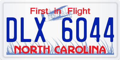 NC license plate DLX6044
