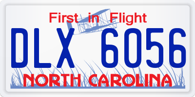 NC license plate DLX6056