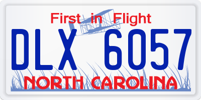 NC license plate DLX6057