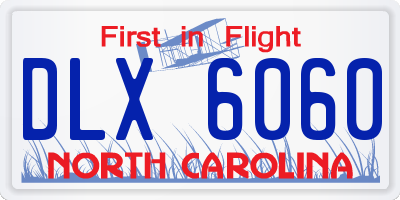 NC license plate DLX6060