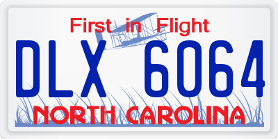 NC license plate DLX6064