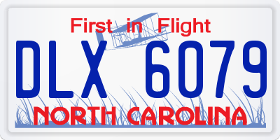 NC license plate DLX6079