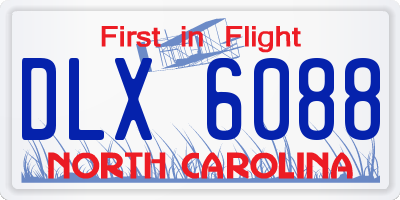 NC license plate DLX6088