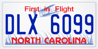 NC license plate DLX6099