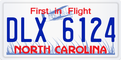 NC license plate DLX6124
