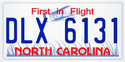 NC license plate DLX6131