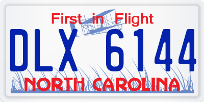 NC license plate DLX6144